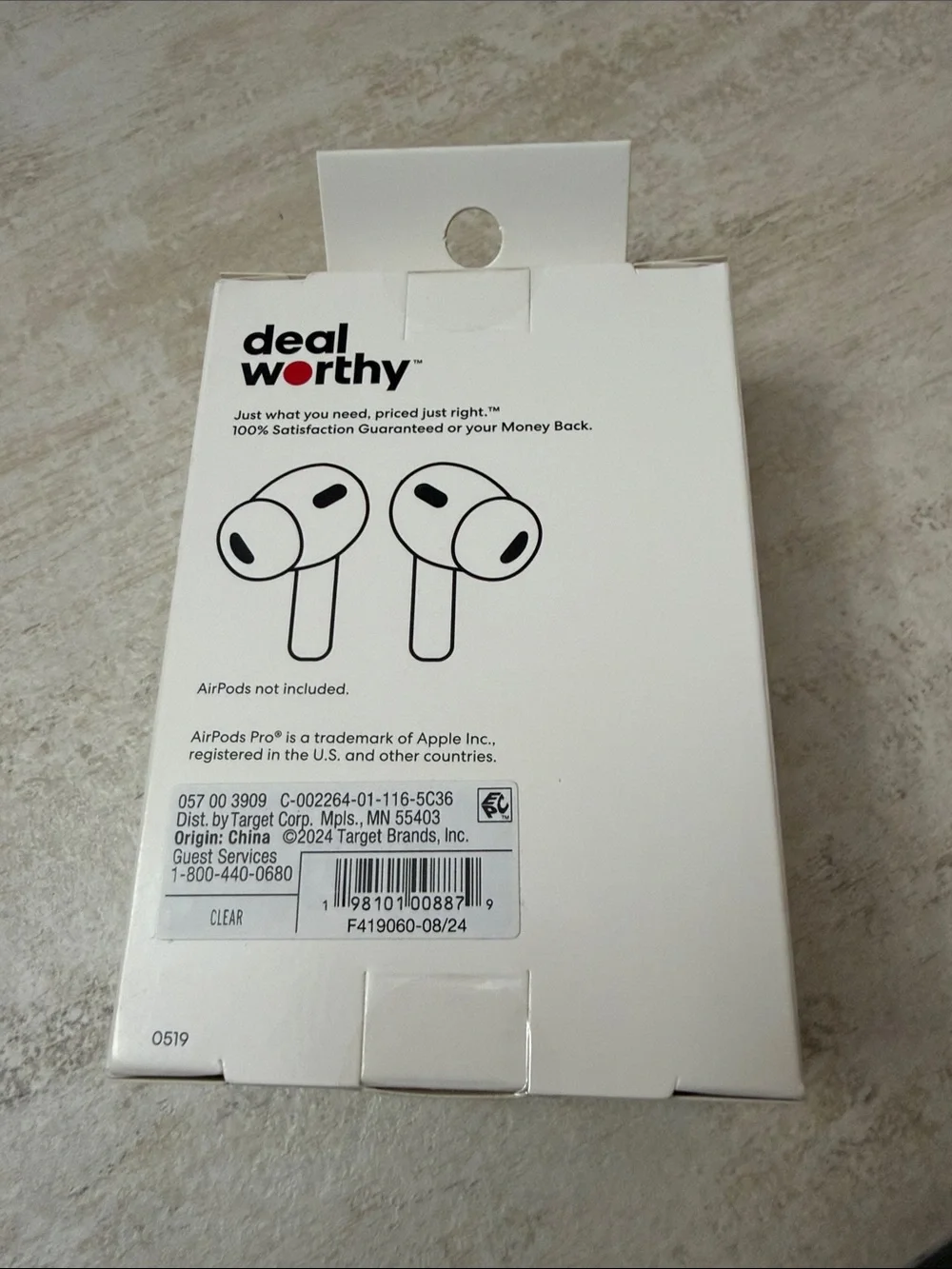 Dealworthy White Earbud Case Cover for AirPods Pro (1st & 2nd Gen)
